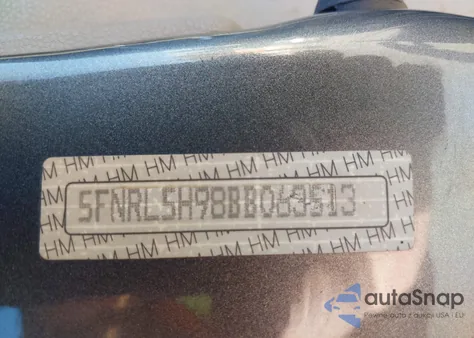 2011 Honda Odyssey Touring/Touring Elite from USA, damaged, VIN 5FNRL5H98BB063513